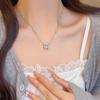 Elegant Zirconium Titanium Steel Necklace - Trendy Korean Style Round Clavicle Chain for Women