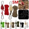 5M Camping Rope Tent Adjustable Rope Fastener Fixed Buckle Hangers Lights Outdoor Guy Lines Reflective Camping Awning Wind Rope