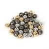 4 6 8 10 12mm Gold/Gun-Metal Plated CCB Round Seed Spacer Beads For Jewelry Making