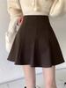 Women's High-Waist Corduroy Skirt: Slim Korean Style A-line for Autumn/Winter with Pleated Fluffy Design