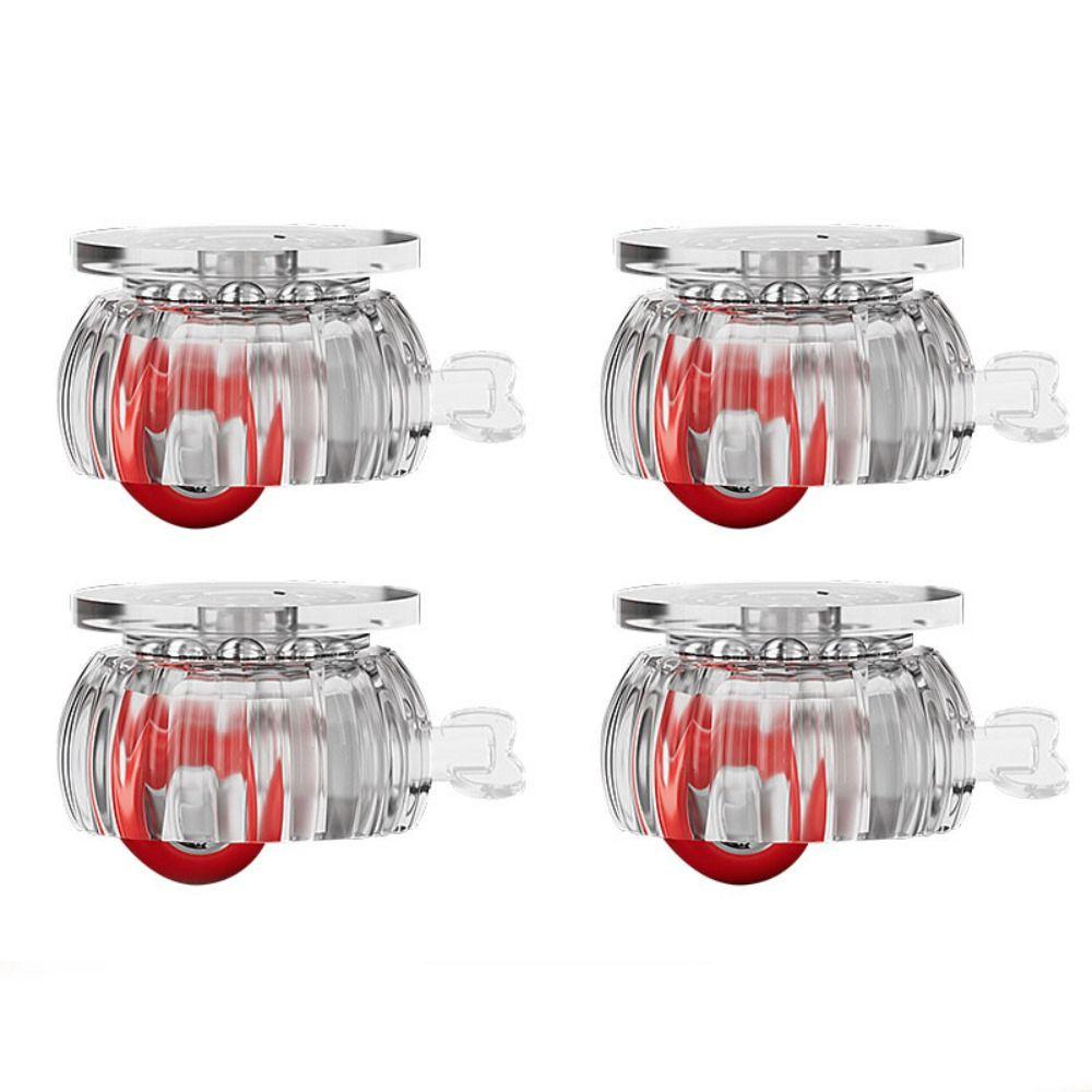 4Pcs Soft Rubber Swivel Caster Roller Furniture Caster Universal Universal  Wheel  Baby Crib