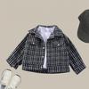 Children's Houndstooth Suit Autumn And Spring Clothing Girls Small Fragrant Wind Blouse Western Style All-match Cardigan Clothes