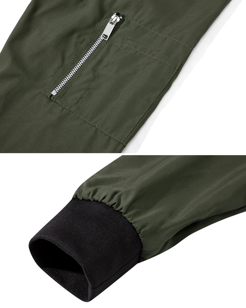 USA Size Men's Lightweight Bomber Jacket for Spring Autumn - Casual Flight Pilot Varsity Baseball Coat