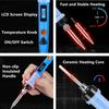 Soldering Iron Kit 80W Digital Soldering Gun Welding Pen Tool Adjustable Temperature