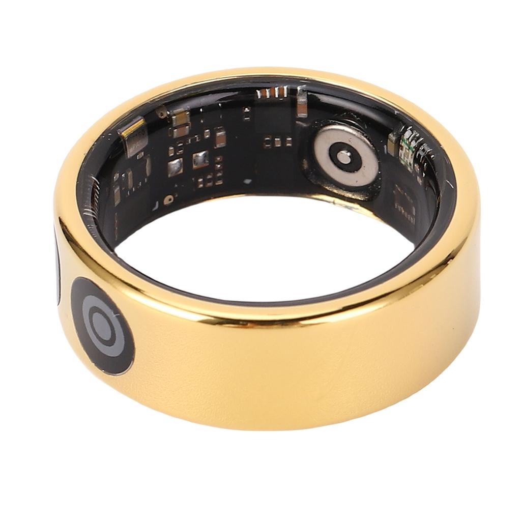 Smart Ring Gold Touch Display Screen Gesture Control IP68 Water Proof Sleep Activity Fitness Tracker Ring Size 8