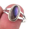 Natural Labradorite Gemstone Handmade 925 Solid Sterling Silver Ring Size 8 S9m07