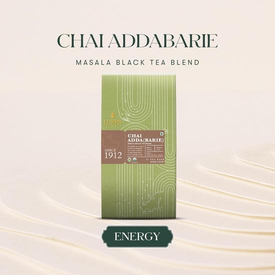 LUXMI Estates Masala Chai 25 Tea Bags Pack | Chai Adda-Bari  | Cinnamon & Cardamom | Energy Booster, 50 Gram