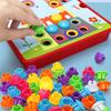 Children Toys Mushroom Nail Beads Intelligent 3D Puzzle Games Jigsaw Board for Children Educational Toys