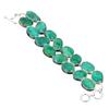 Skota Mined Emerald Gemstone Handmade 925 Sterling Silver Bracelet Handmade Natural Gemstone Bracelet