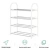 4-Tier Shoe Rack Versatile Storage Organizer Large Capacity Sturdy Construction Simple Installation Entryway Bedroom Shoe