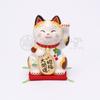 Yakushi Kiln Colorful Painting Good Fortune Hand Size Maneki-neko (Left Raised, 3)
