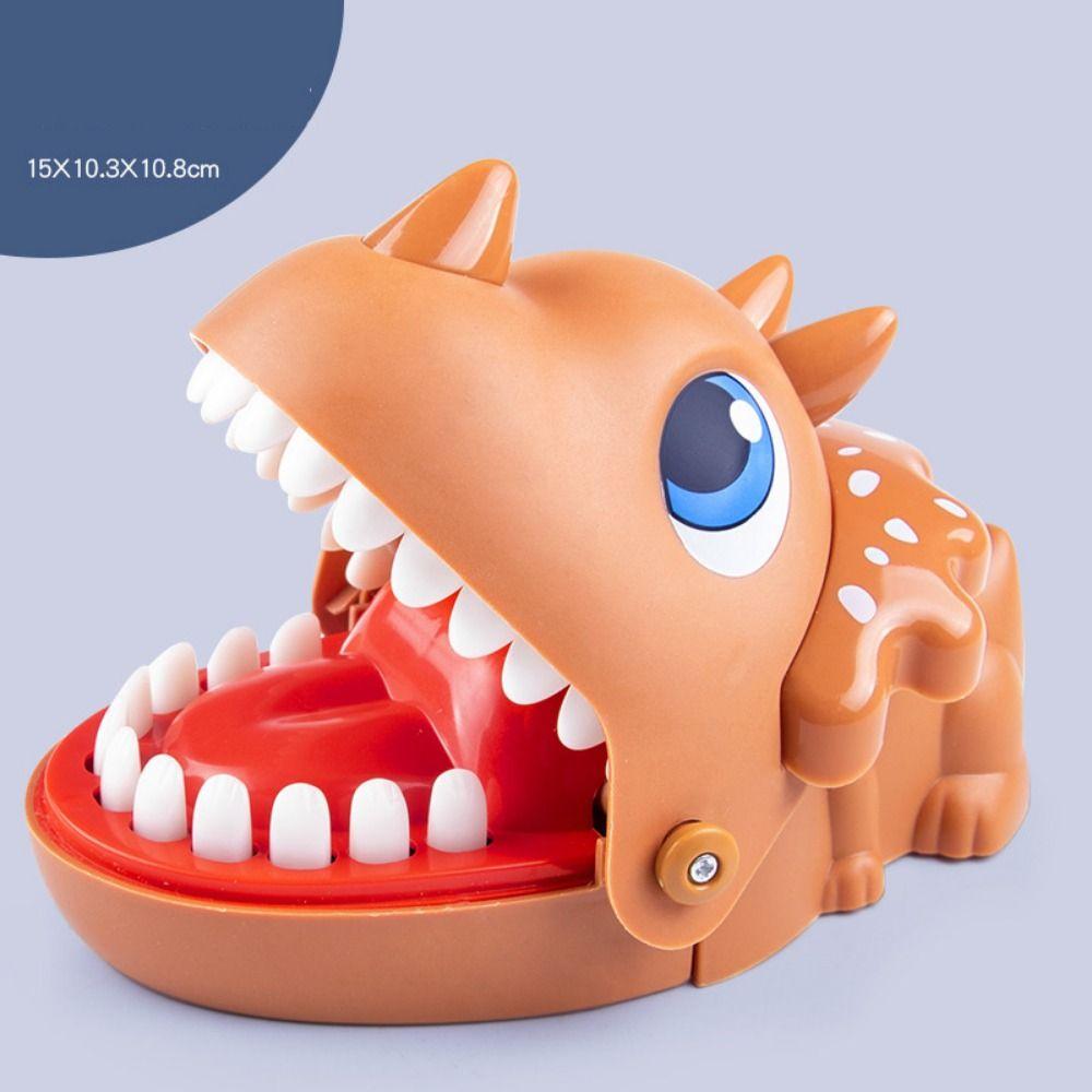 Triceratops Shape Dinosaur Bite Fingers Toy Safe Hand-biting Dinosaur  Birthday Gift