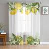 Lemon Tree Branches Flowers Chiffon Sheer Curtains For Living Room Bedroom Decoration Window Tulle Curtains Drapes