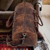 Personalized Brown Leather Duffel Bag Weekender Travel Bag Handmade Leather Duffel Luggage Bag with Shoe Compartment Carry On Overnight Bag