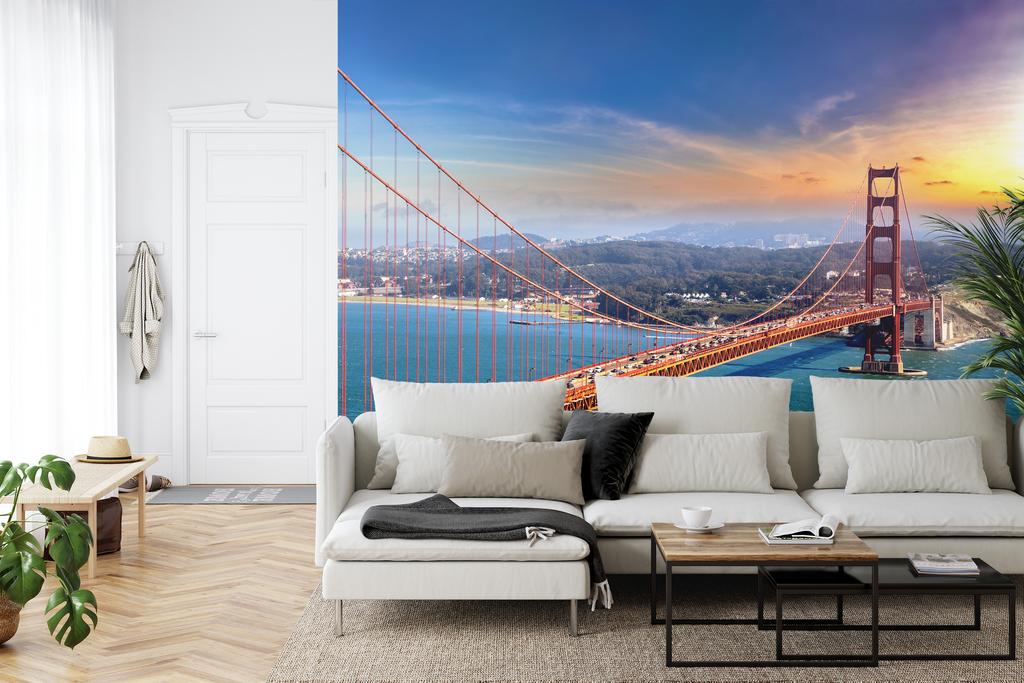 Photomural Golden Gate Bridge In San Francisco Structural Vinyl 360x240