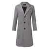 Mens Single Breasted Trench Coat Winter Wool Blend Oversized Warm Lapel Work Business Jacket Outerwear