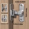 1pc 90°/180° Heavy Duty Security Door Lock Handle Punch-Free Thickened Surface Mounted Latch Bolt Sliding Door Lock Buckle Bathroom Door Latch Buckle