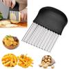 RuiMi Potato Wave Stainless Potato Crinkle Kitchen Sharp Uniform Cutting For Home Use Cutter, Shape, Steel, Knife, Cutter, Carrot, Onion, Utensil,