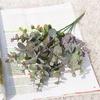 Artificial Flowers Green Eucalyptus Leaves Garden Vase Home Room Festival Wedding Bridal Bouquets Decoration Fake Plastic Plants