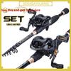 Telescopic Fishing Rod 12+1BB Baitcasting Reel Bass Freshwater Saltwater Outdoor Travel Fishing Tackle Rod Combo