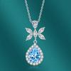 BELLA BOX Paraiba Pear Shape Pendant Necklace Multiple Colour Fashion Wedding Engagement Jewelry
