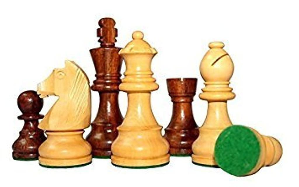 StonKraft Edition Wooden Chess Chessmen Figurines Collector's Pieces, Coins, Pawns, (3" Brown)