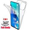360° Full Body Cover Case Anti Drop Anti Scratch Clear Hybrid PC Hard Silicone Phone Shell For iPhone Samsung Huawei Honor Xiaomi Redmi OPPO OnePlus