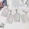 Korean Transparent Glitter Card Holder - Starry Design for Small Cards & 3-Inch Polaroids