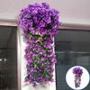 Artificial Wisteria Flower Vine Bushy Purple-color Red Reusable Indoor Outdoor Wedding Party Living Room Wall Hanging Garland Home Decoration