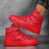 Hot Sale Cheap Men's Fashion Sneakers Red High Top Shoes Casual Men Hoop-look Platform Sneakers Men Flat Shoes Zapatillas Hombre