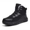 Fashion Winter Outdoor Mens Climbing Shoes Warm Men Hiking Boots Male Casual Sneakers Leather Mens Snow Boots Non-slip Work Ankle Boots