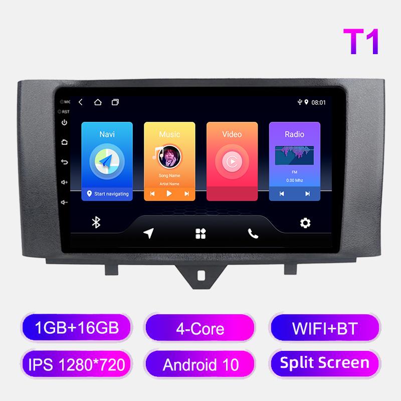 Android Car Radio For Mercedes Benz Smart Fortwo 2010-2015 Multimedia Player Head Unit Stereo GPS Navigation BT WIFI 1+16GB
