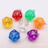 20-Sided Transparent Dice Charm Set: Solid Color, Multifunctional Accessories for Keychains, Earrings, and DIY Projects