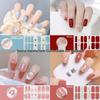 Little Red Book No-Bake Gel Manicure Stickers: 14 Pcs European & American INS Style French Design