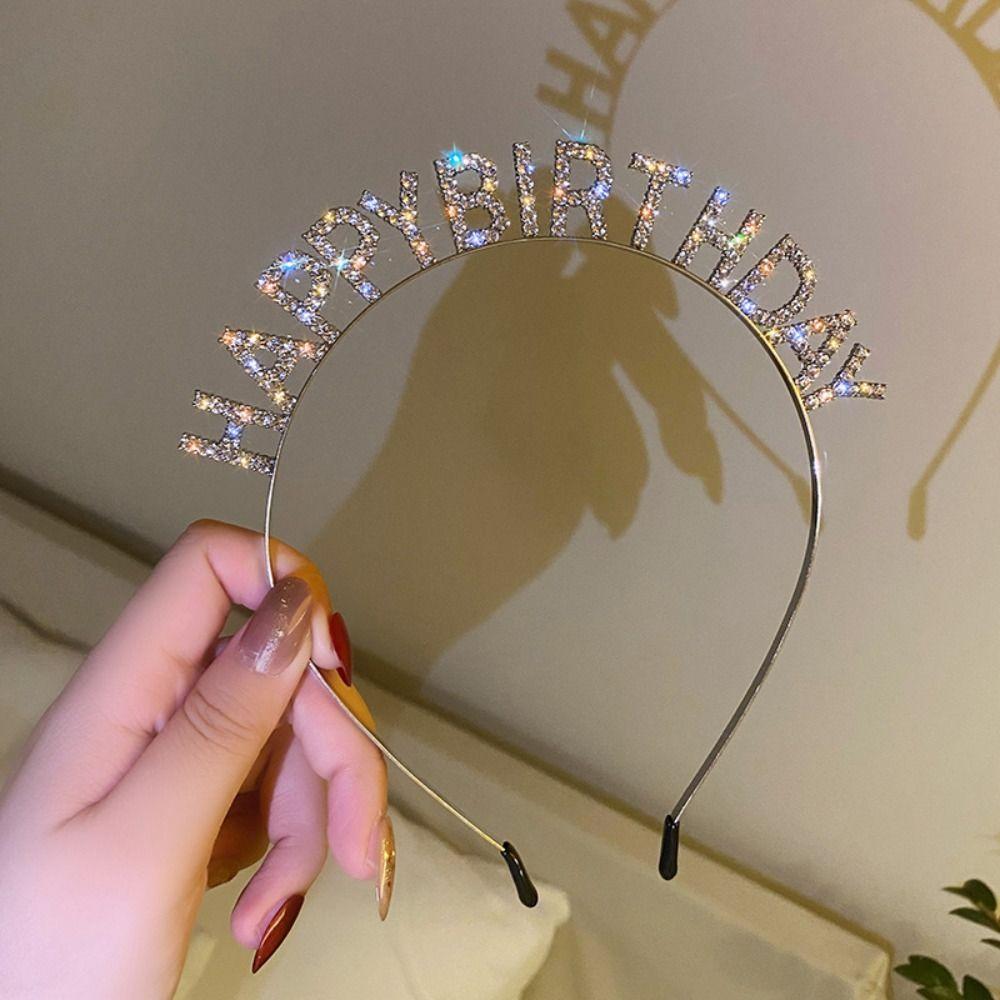 Birthday Gift Birthday Queen Headband Female Jewelry Birthday Hair Hoop Crown Women