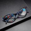 Reading Glasses Women Printed Presbyopia Glasses Fashion Amusing Cat's Eye Hyperopia Glasses Blue Eyeglasses