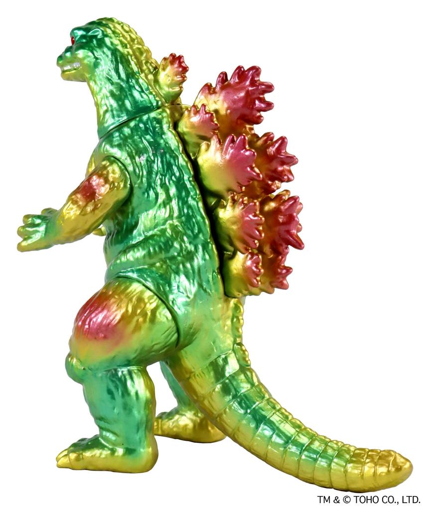 CCP Middle Size Series Godzilla Lime Green Metallic 120mm PVC Painted Finished Soft Vinyl Figure [11th] (1995) Ver. Approx.