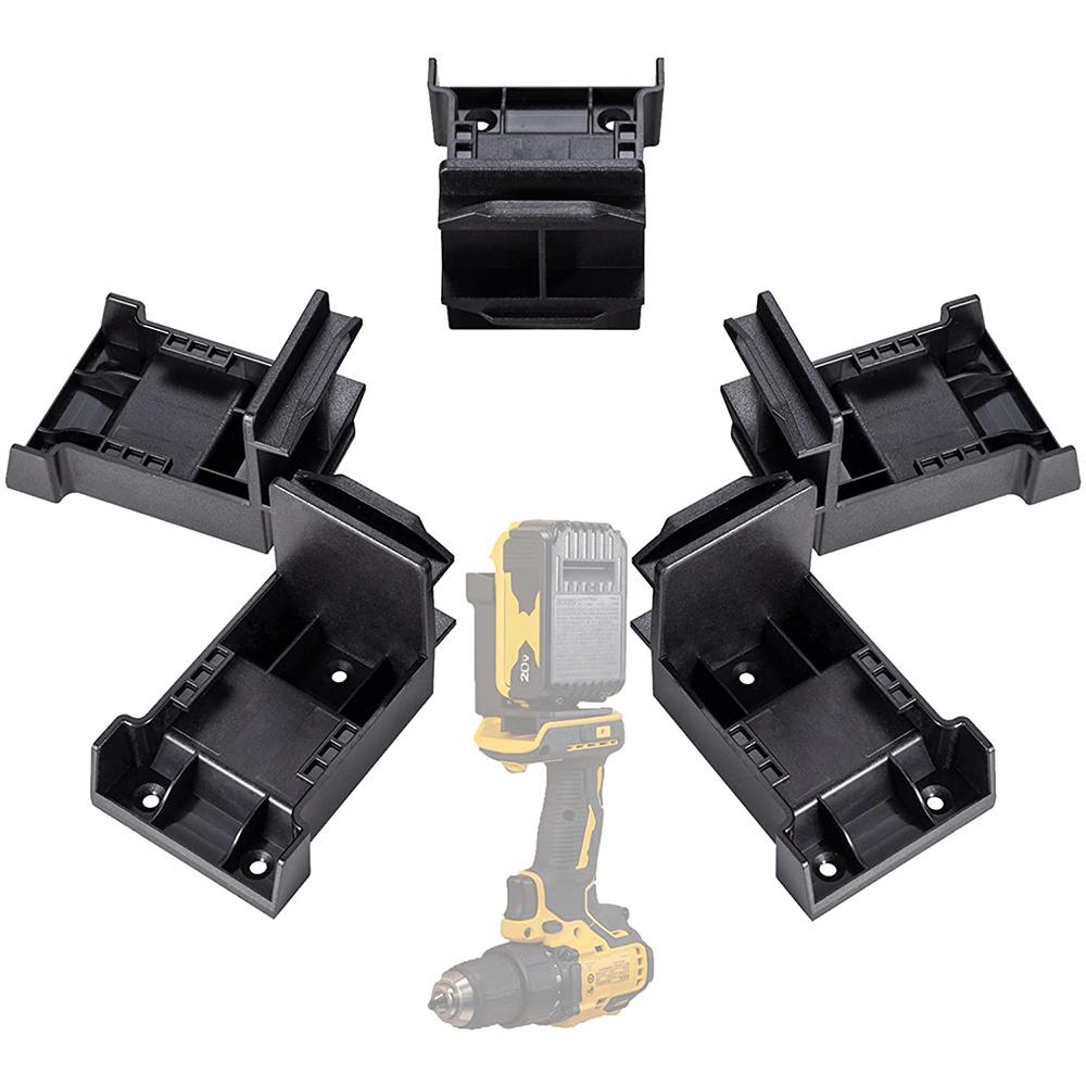 5pcs Power Tool Battery Holder Mount Stand Fits For Milwaukee 18V 2-in-1 Battery