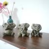 Three Types Small Elephant Decor Lucky Feng Shui Cute Gray Elephant Figurines Resin Creativity Elephant Doll Table Decoration