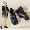 Small Leather Shoes Women's Shoes British Style Spring  New Jk Shoes Ladies Single Shoes Black Thick-soled Loafers