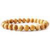 [GOLD STONE] Palo Santo Bracelet, 8mm, Peruvian Holywood, Wooden Prayer Beads, Fragrant Wood, Inner Diameter: Approx. 16.5cm