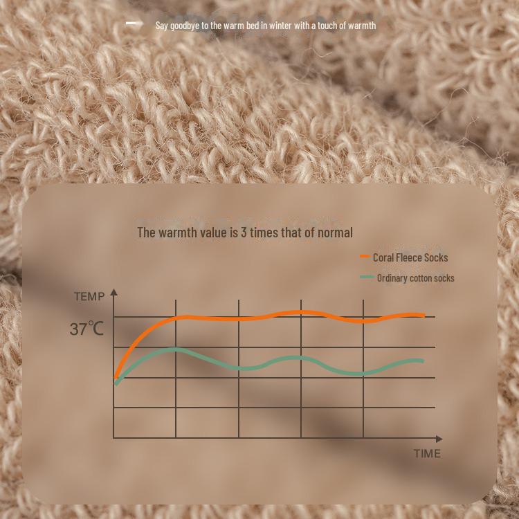 Women's Thick Velvet Mid-Tube Socks - Deodorant, Warm Terry for Autumn/Winter