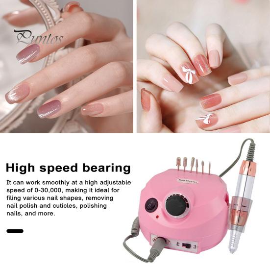 Electric Nail Polishing Machine High Speed Nail Polisher with 6 Grinding Heads for Versatile Nail Care