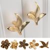 Flower Leaf Cabinet Handle Single Hole Heavy Duty Zinc Alloy Universal Dresser Drawer Wardrobe Closet