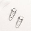 1 Pair Delicate Stainless Steel Chain Hoop Earrings For Women Girls Fashionable Daily Jewelry Gift For Her