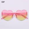 Adults Colorful Candy Color Party Sun Glasses Shades Heart Glasses Heart-shaped Sunglasses