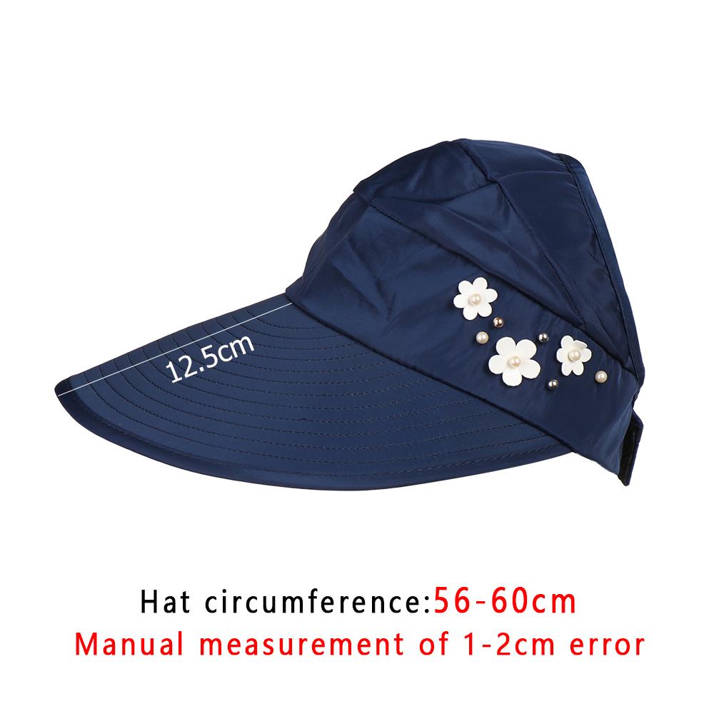 Vacation Wide Brim Foldable Anti-UV Visor Caps Sun Hat Beach Cap Casual Hats