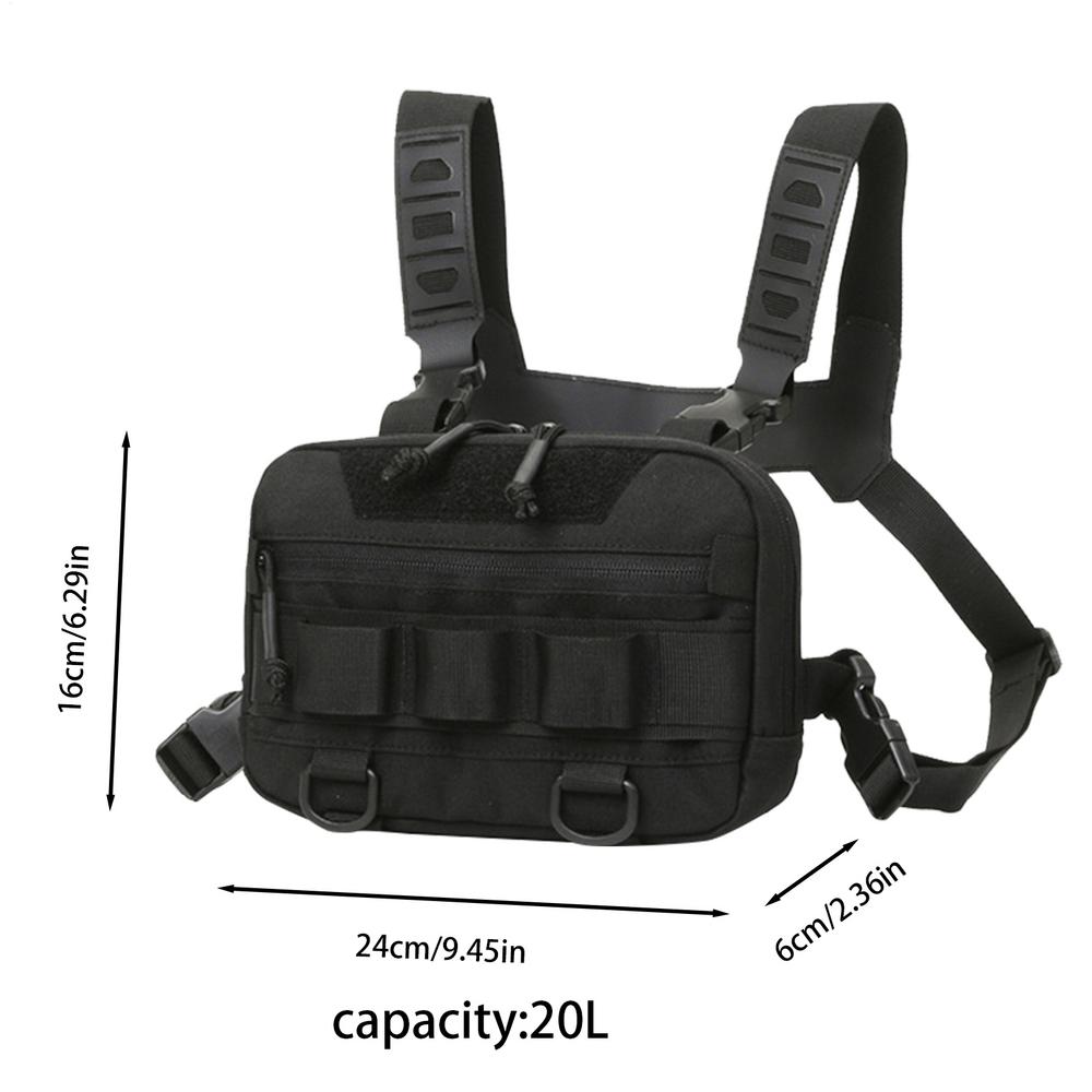20L Fishing Chest Bag Oxford Cloth Front Rig Pouch Tacticals Bags Fishing Tool Storage Vest Backpack For Hunting Camping Pack