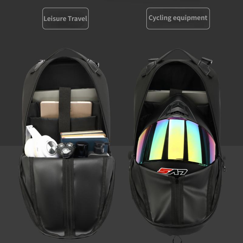 Riding Bag, Motorcycle Helmet Bag, Full Helmet Backpack, Motorcycle Bag, Waterproof Travel, Large Capacity Outdoor Computer Backpack