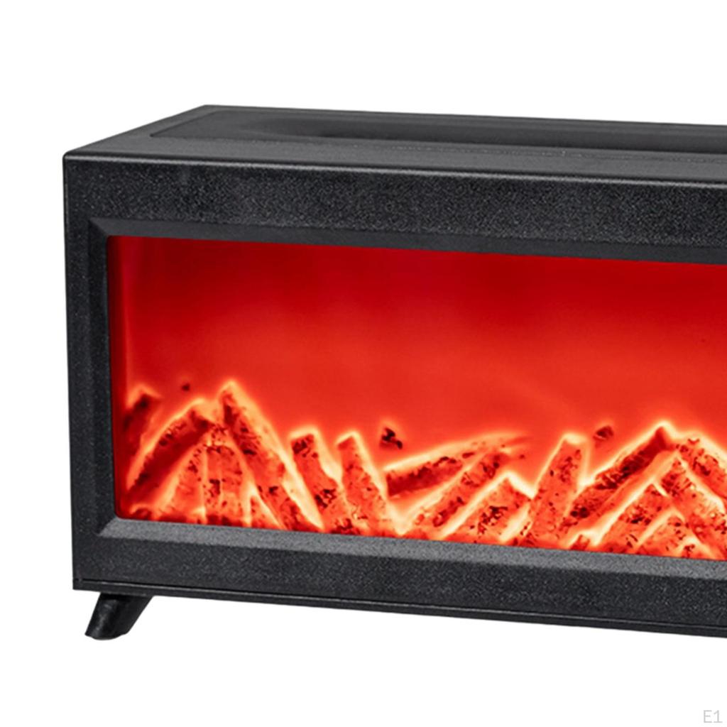 Flame Aroma Diffuser Humidifier Desktop Mist for Office Desk Home Black